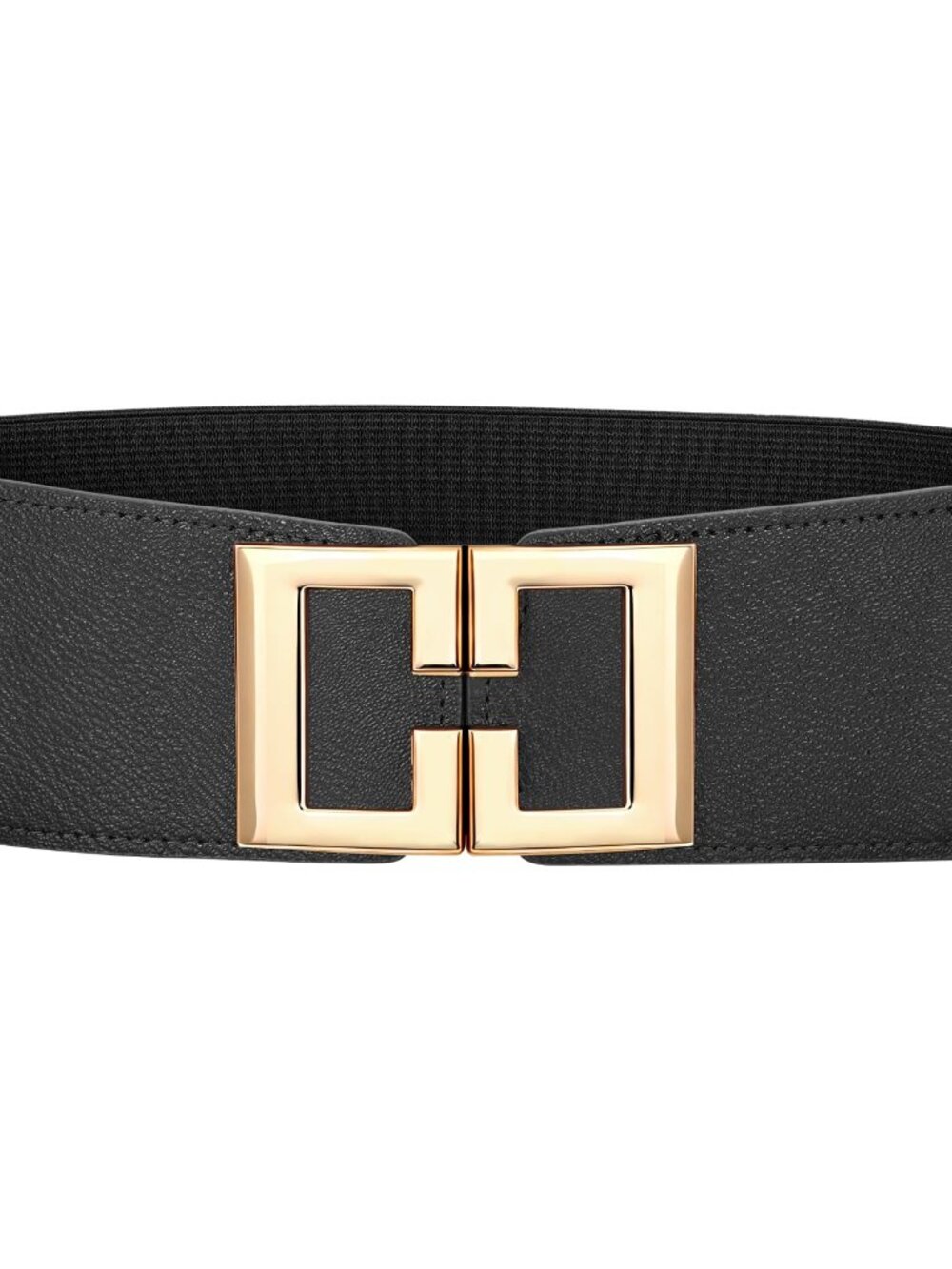 Wide Elastic Belts for Women Dresses Fashion Stretchy Waist Belt with Gold Buckl